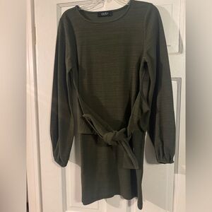 AKIRA Dark Green Knit Top